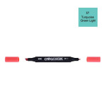 Marqueur double-pointe à encre à base d'alcool Créamarker - 57 - Vert Turquoise Light