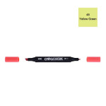 Marqueur double-pointe à encre à base d'alcool Créamarker - 48 - Vert Jaune